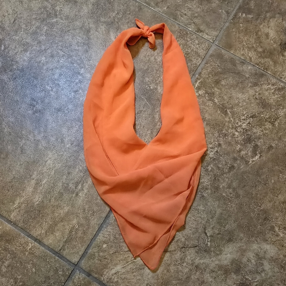Orange Vibrant Sheer Scarf